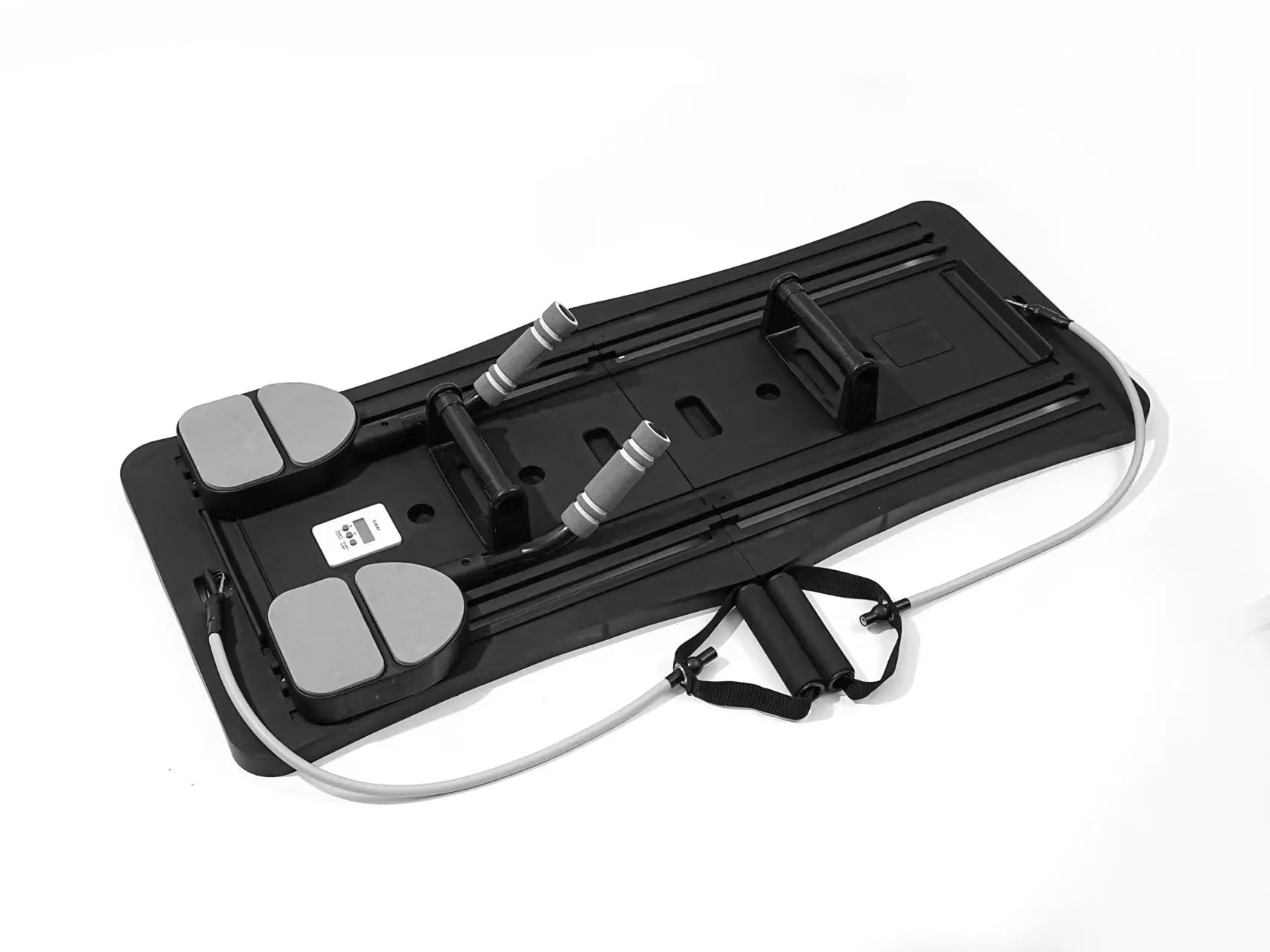 Purple foldable PP belly panel fitness board for core workouts on a floor.