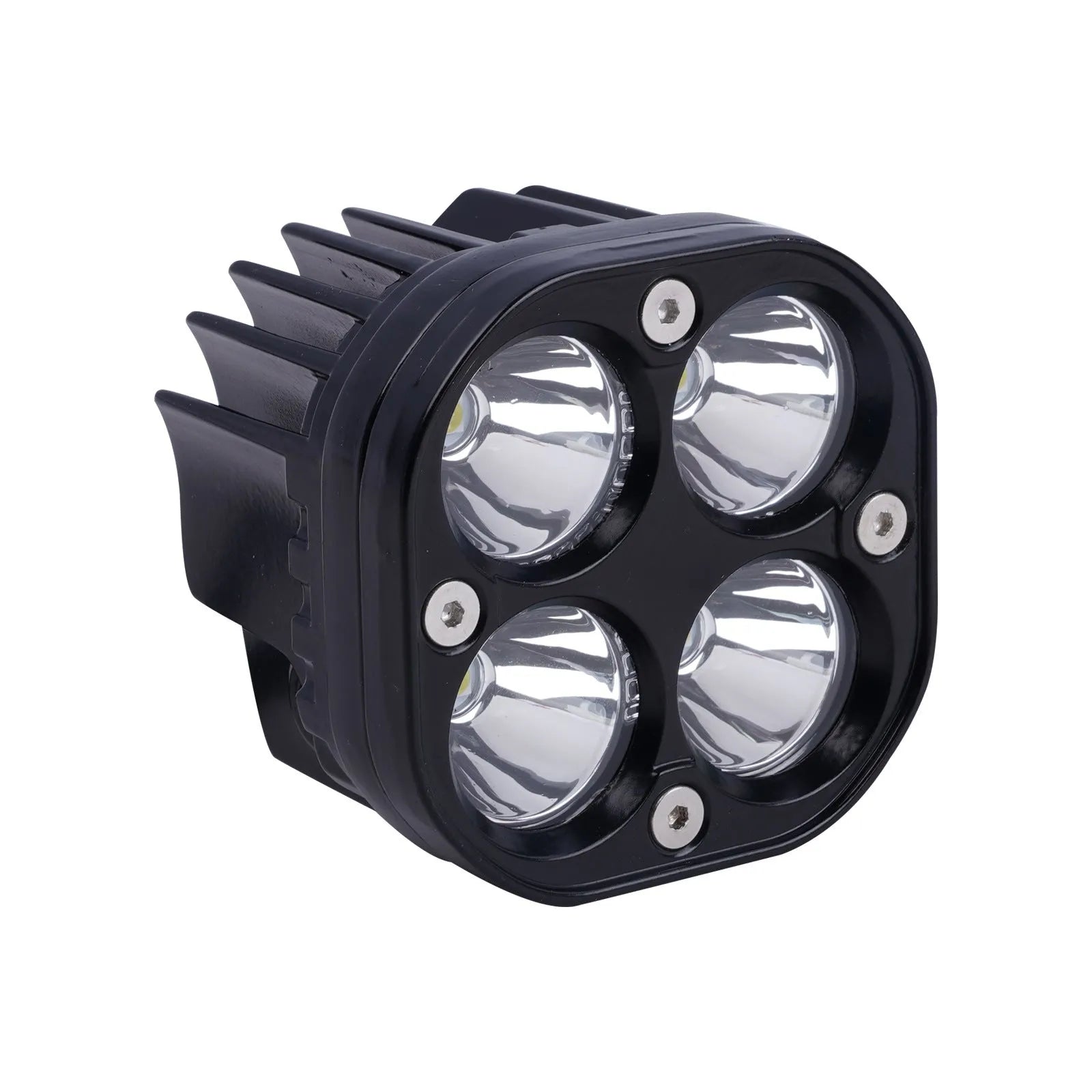 Four-leaf clover design motorcycle spotlight with aluminium base plate for vehicle modification