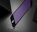 iPhone tempered glass screen protector with black carbon fibre soft edge and anti-fingerprint coating