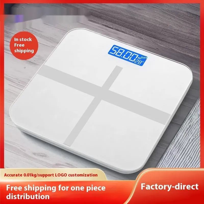 Household weighing scale in cross ice crystal white finish with digital display for weight measurement