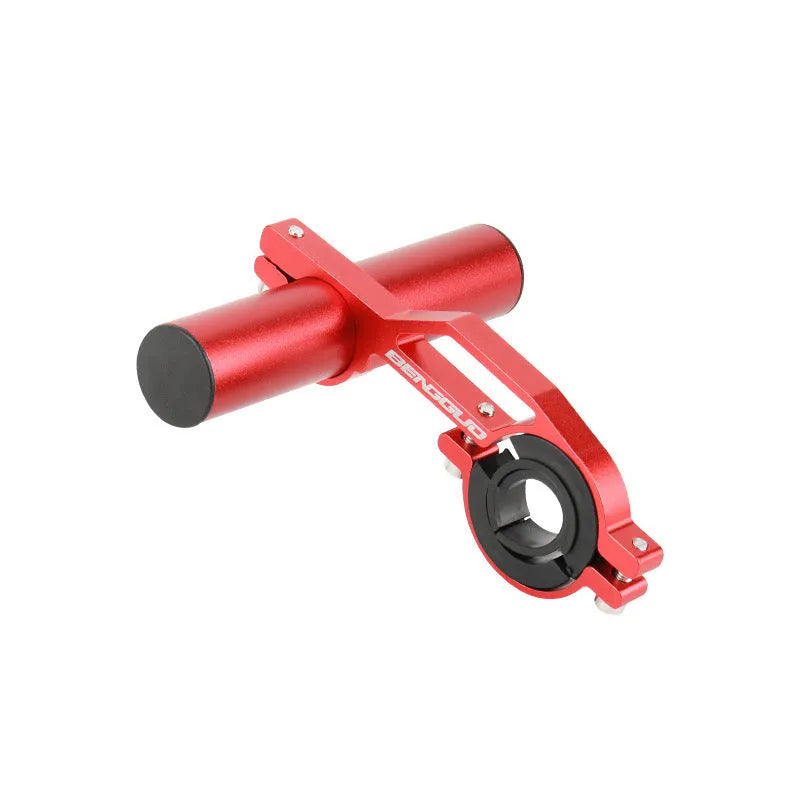 Aluminium alloy bicycle handlebar extension bracket in black, 10cm length, for MTB and road cycling