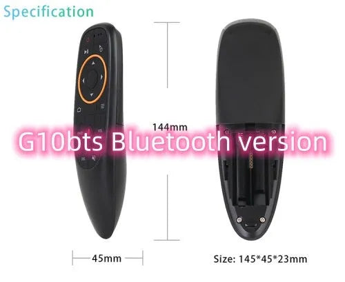 G10 series intelligent voice remote control with silicone buttons measuring 164mm in length