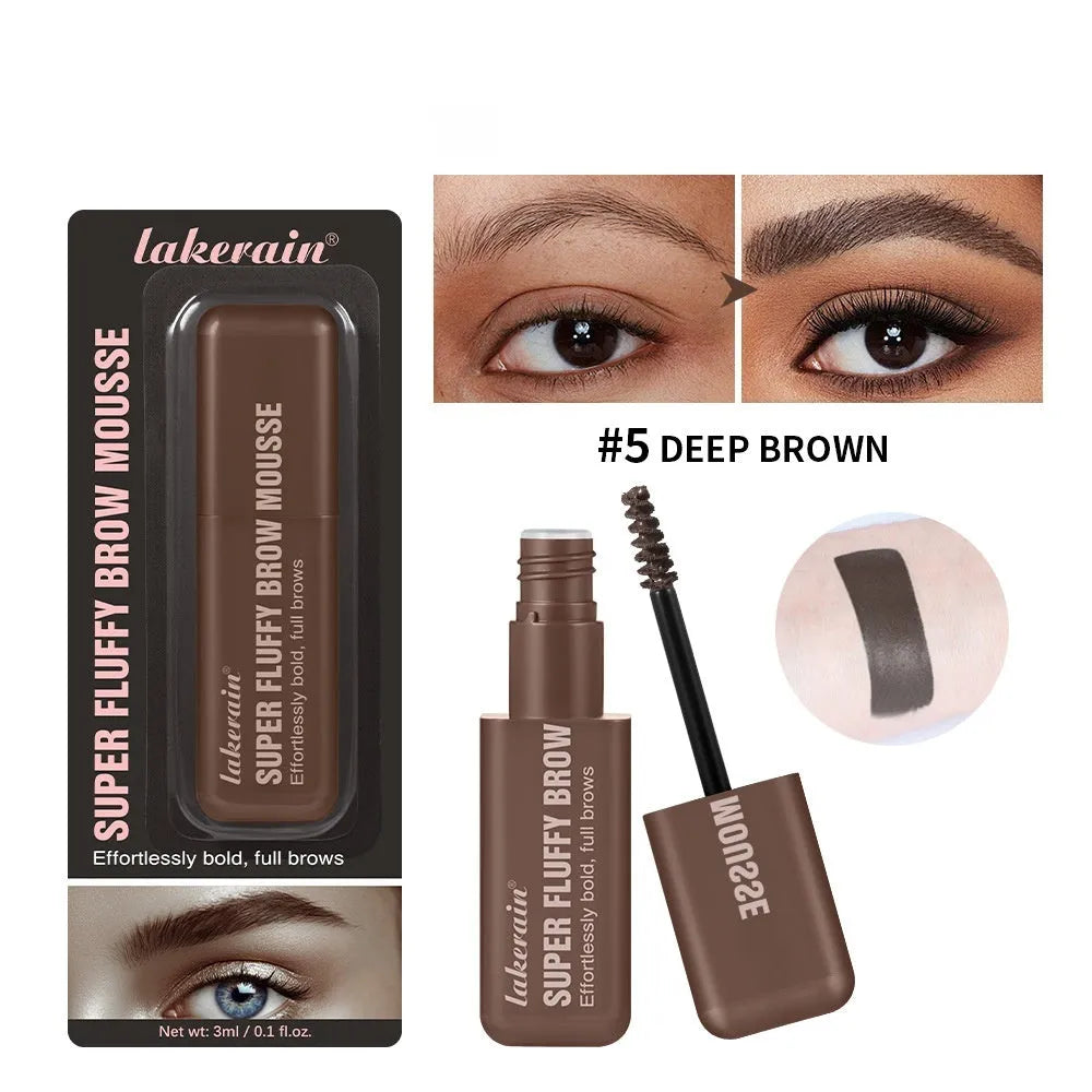 Eyebrow cream mousse for three-dimensional shaping in brown and black shades