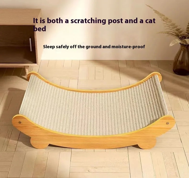 Natural sisal cat scratch board in large and small size options with woven jute fibre surface
