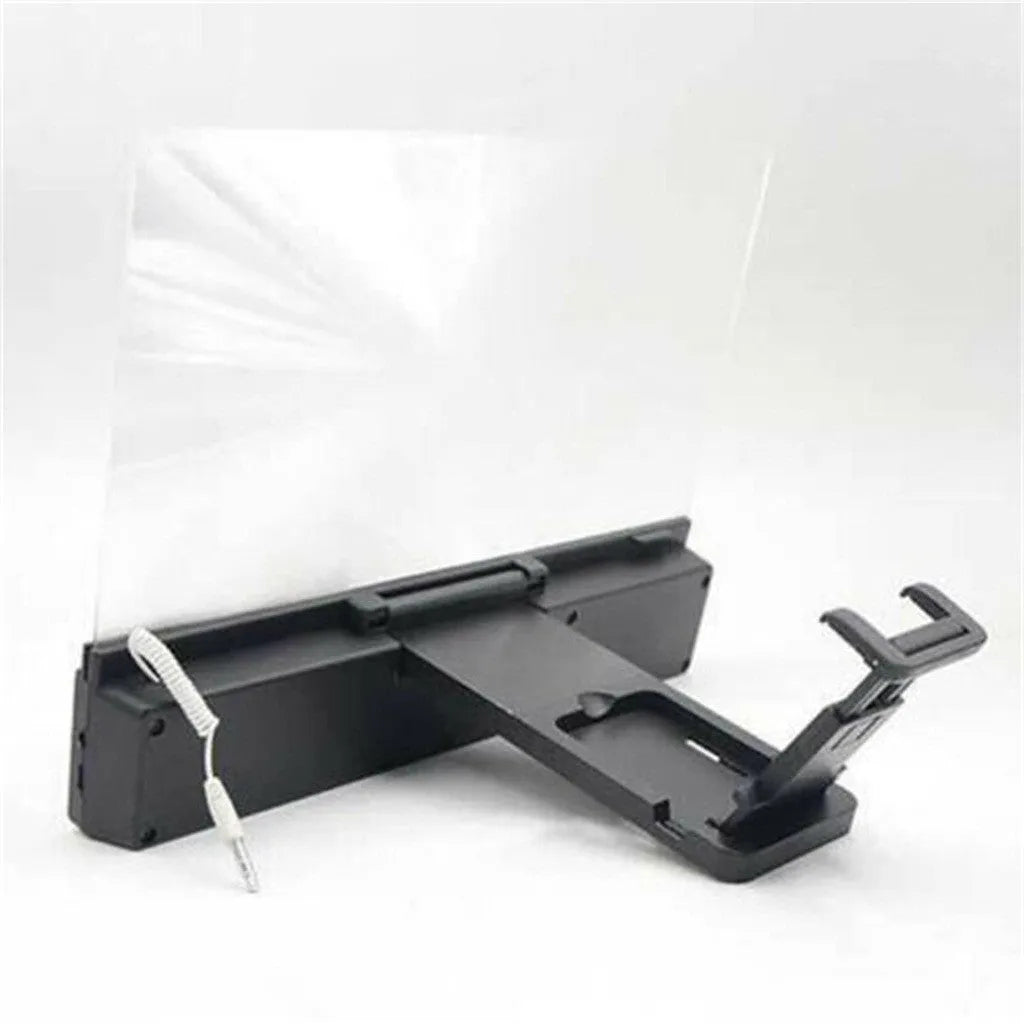 12-inch foldable mobile phone screen amplifier with gooseneck stand and speaker