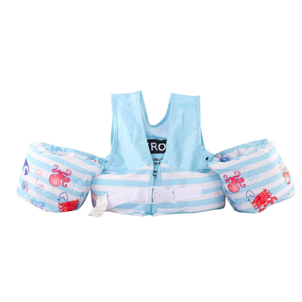 Cartoon-themed children's inflatable armband swimming ring in multiple colour patterns including blue crab and watermelon pineapple designs