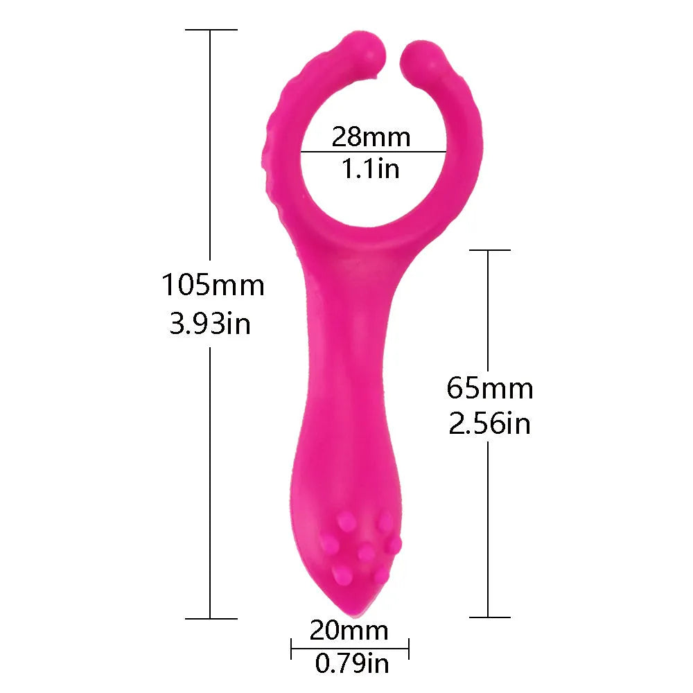 Seismic Clip pink red silicone vibrating toy with compact 103mm length and low noise motor