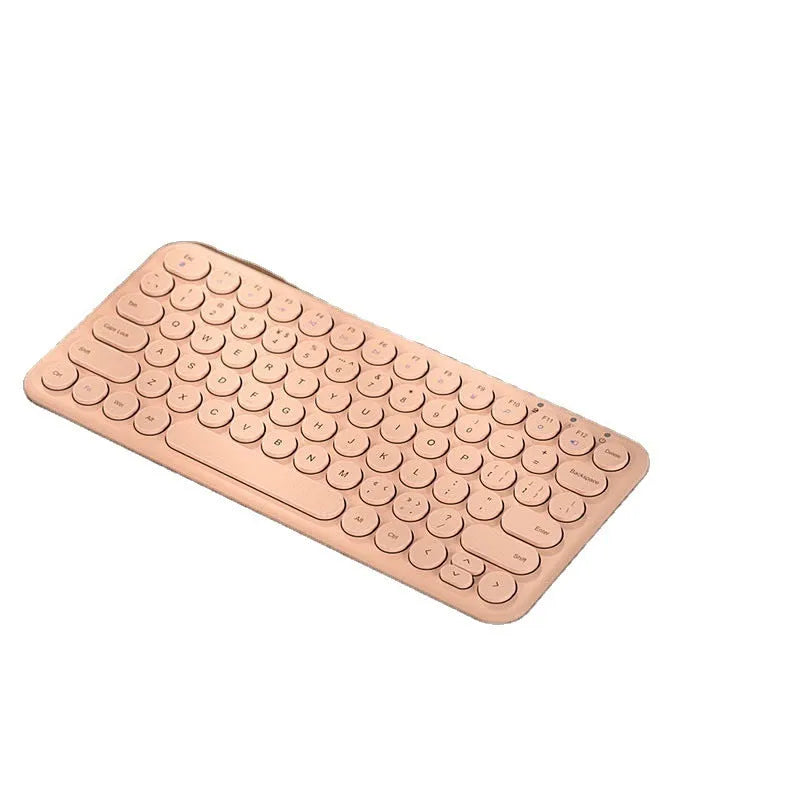 Ultra-thin wireless keyboard and mouse set with USB receiver in white, black, or pink colour options