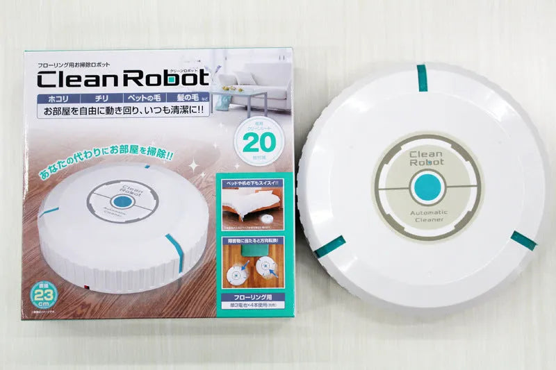 AC robot vacuum cleaner in black or white with automatic dirt detection for multiple floor types