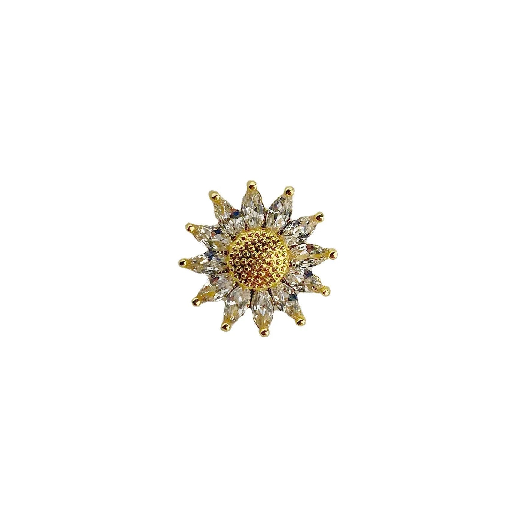 Japanese geometric decorative brooch for women with electroplated copper finish in multiple colour options