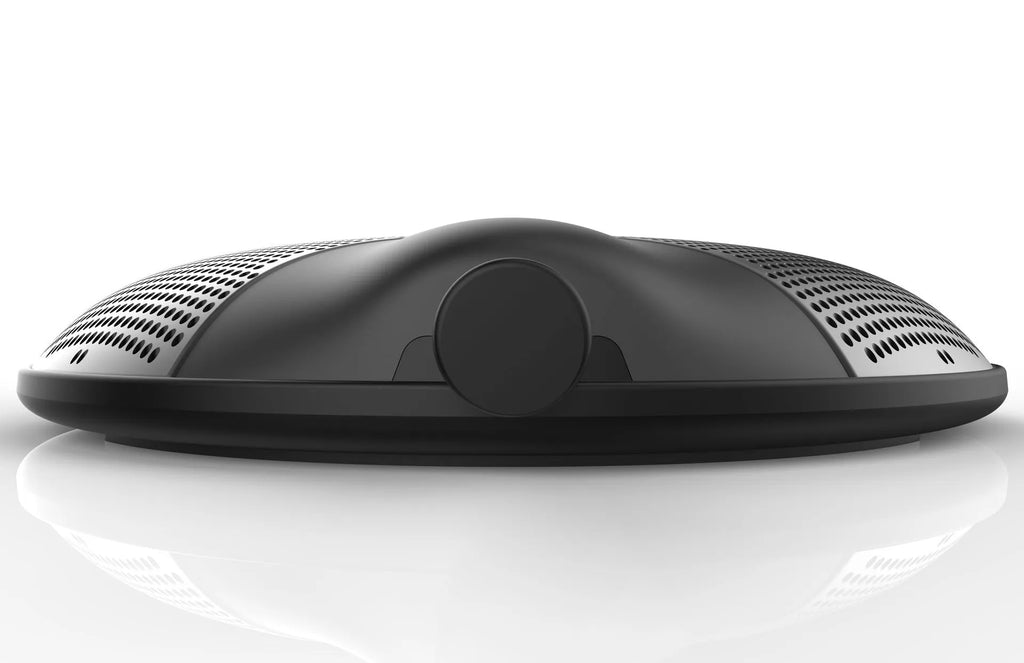 Black USB condenser microphone for conference calls and gaming