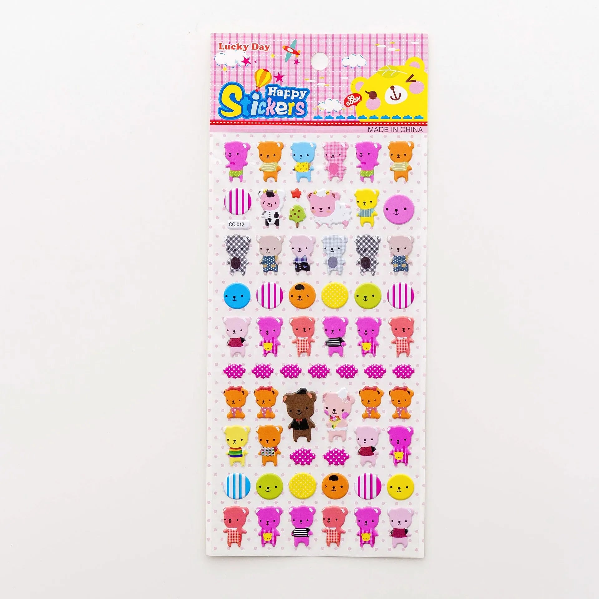 Cartoon three-dimensional bubble sticker featuring an alpaca design on a white background