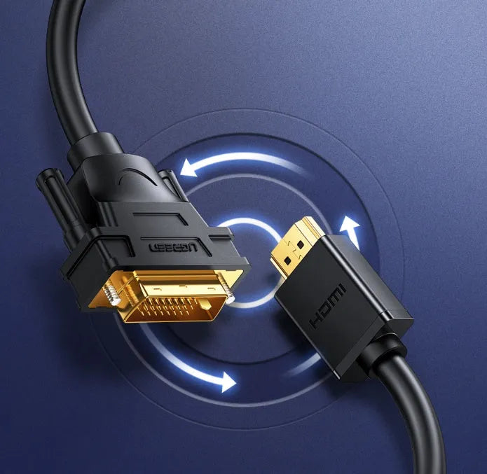 HDMI adapter cable for laptop to display connection with round line design
