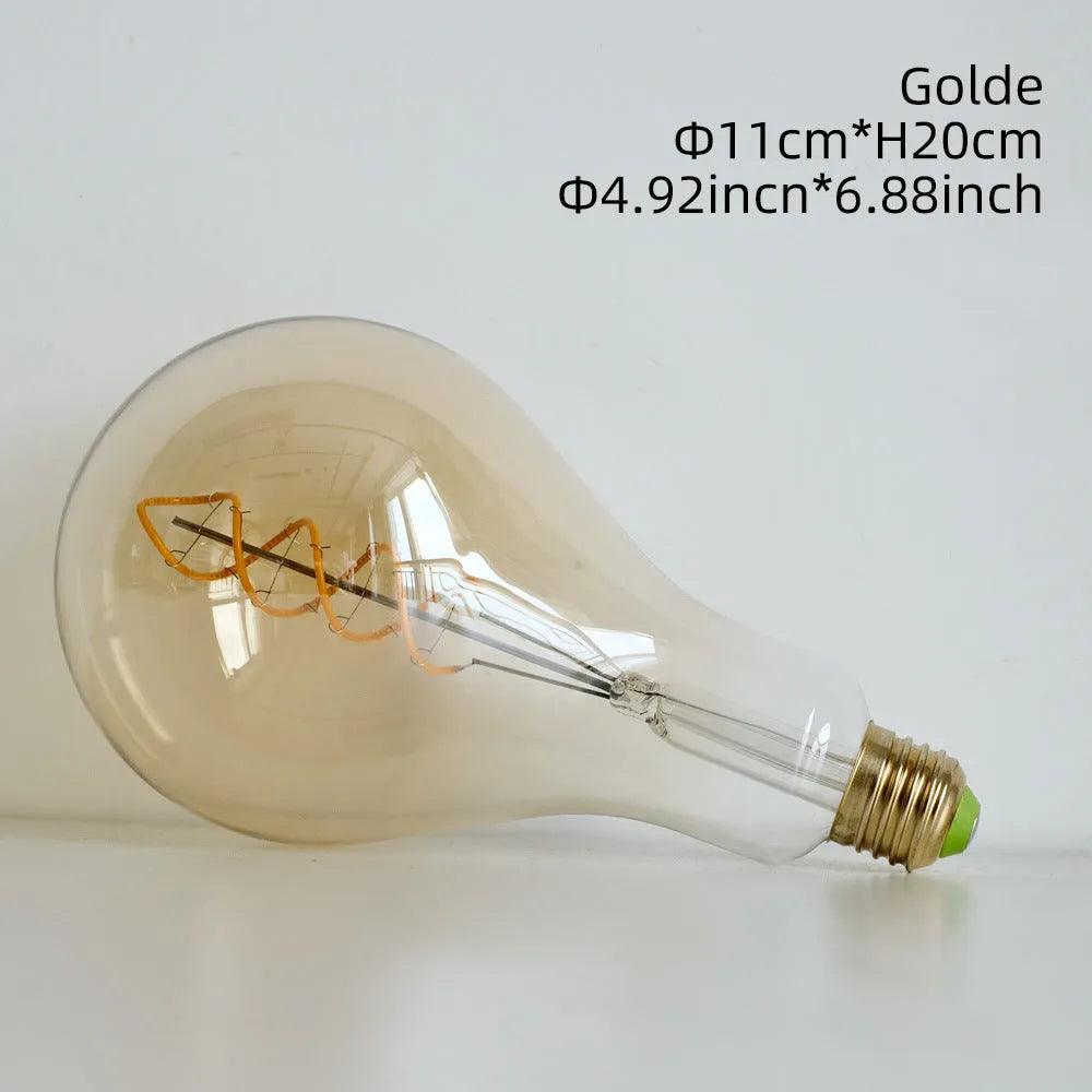 A110 LED soft light strip with double helix gold spiral design measuring 110 by 200 millimetres