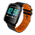 A6 smart bracelet with colour screen and silicone strap on a wrist