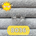 Oval denier ring ornament with 6x8mm stone, open mouth design, and five-pointed star detail