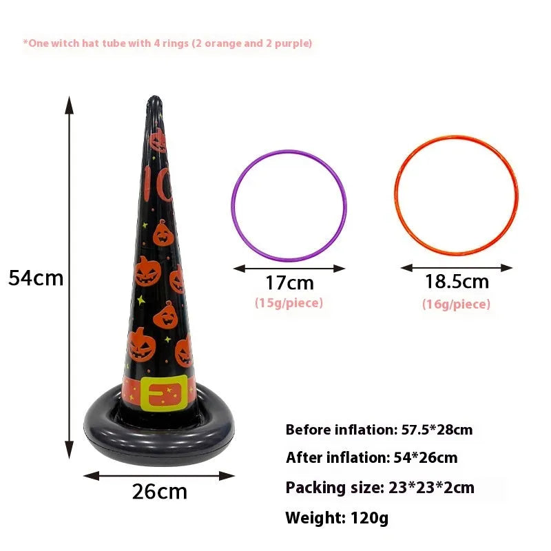 Ghost festival inflatable octopus ferrule throwing toy in multiple colour options for teenagers