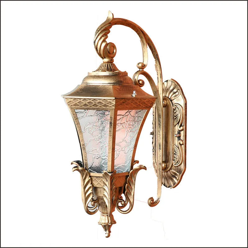 European-style solar outdoor wall light in black or bronze with remote control