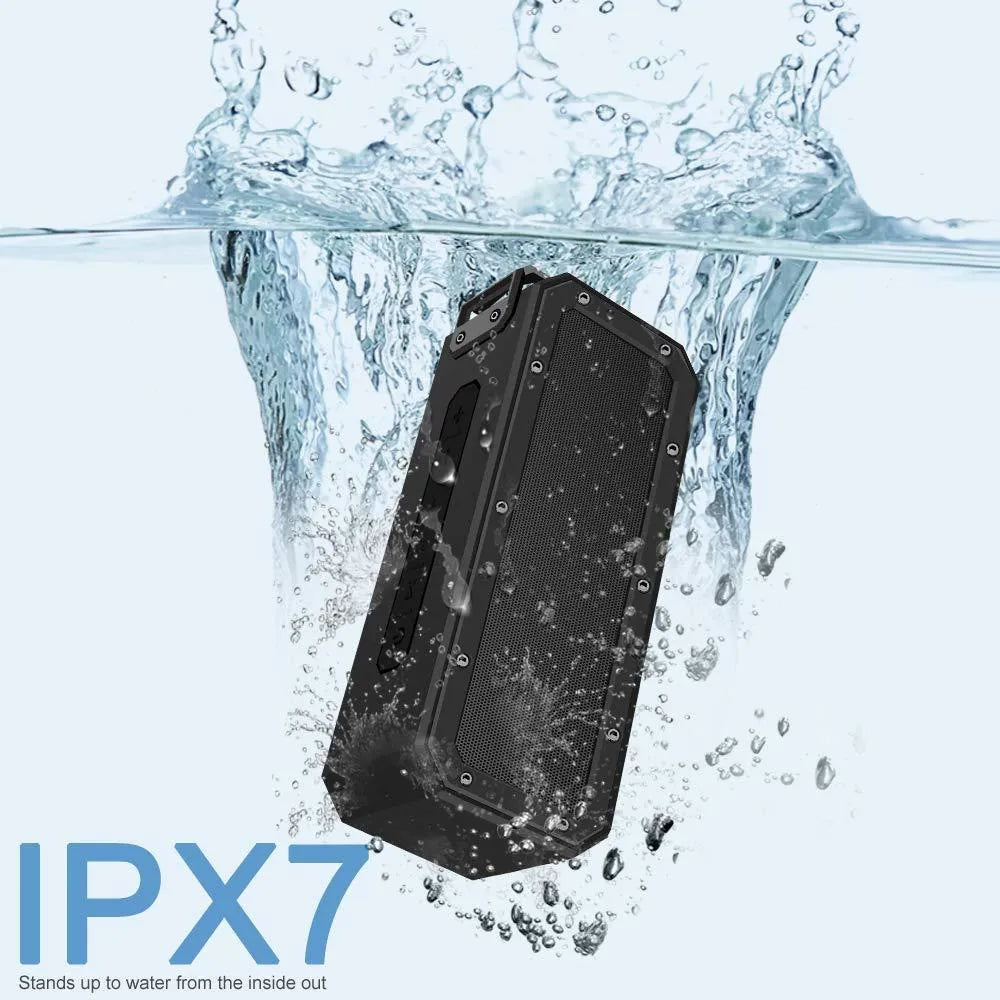 X3 PRO 40W waterproof portable Bluetooth speaker in black or blue with carrying rope