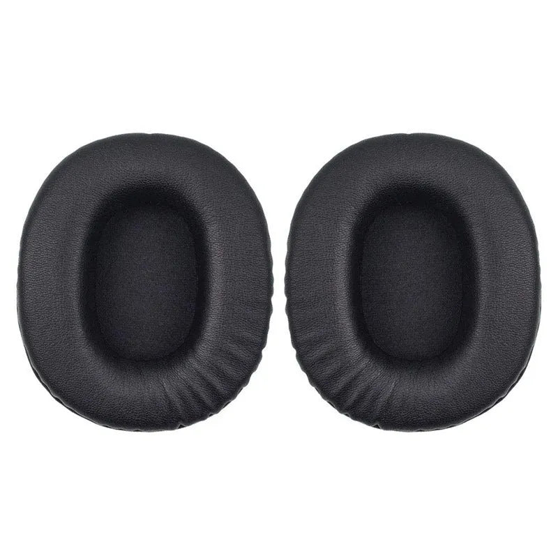 Black PU leather replacement ear pads for Sony WH-1R headphones, two-piece set