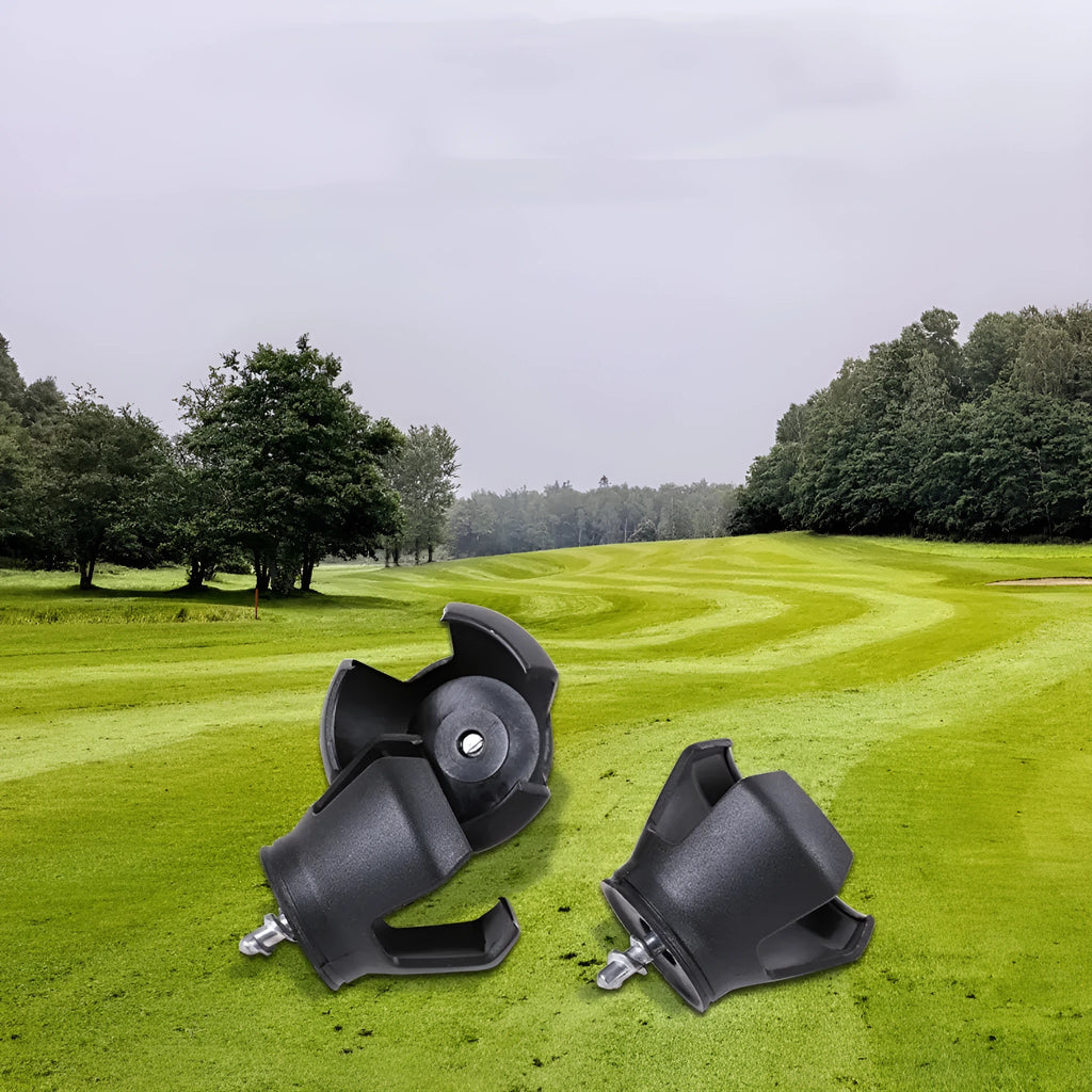 Black golf ball picker tool with clip and storage seat weighing 60g