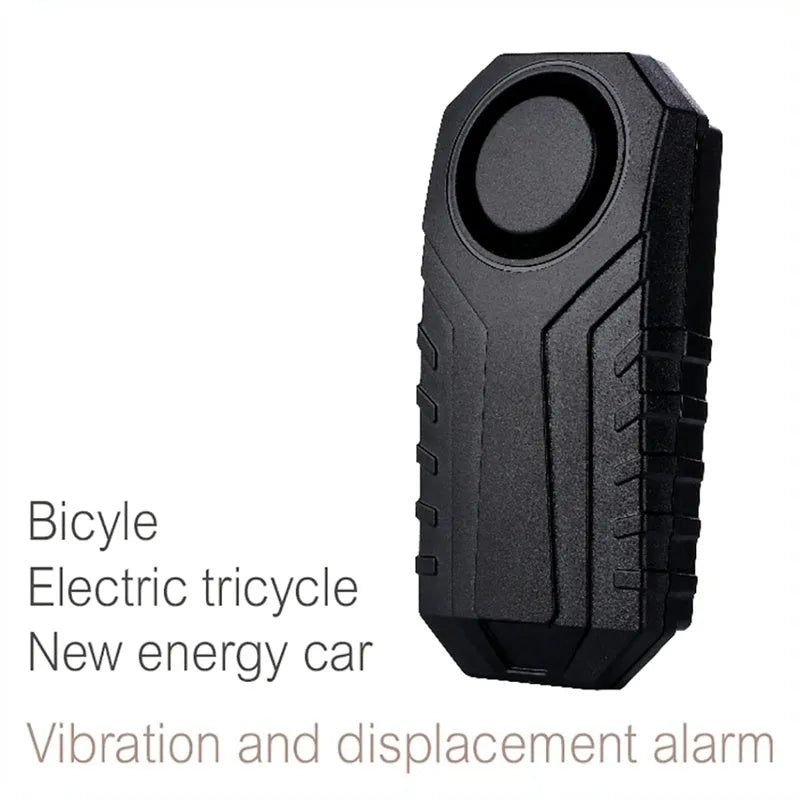 Elecpow bike alarm remote control in black with waterproof IP55 case and vibration sensor mounted on a bicycle frame