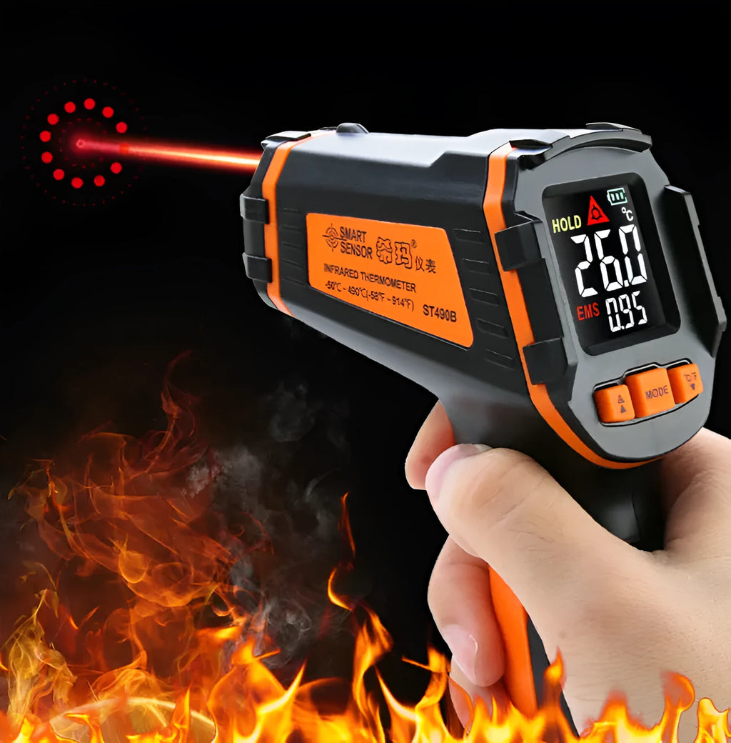 ST390A handheld infrared thermometer with laser targeting for temperature measurement