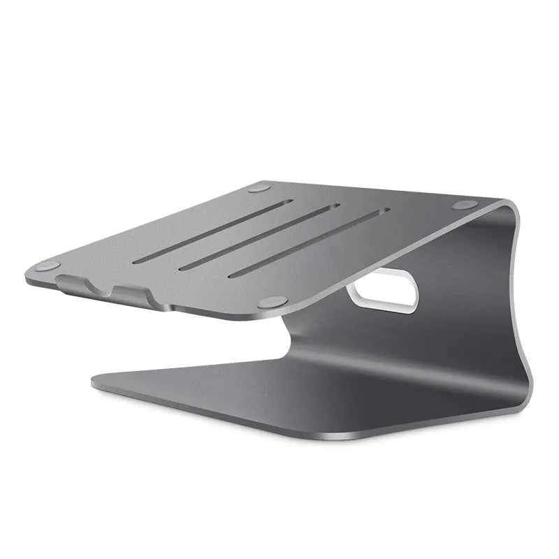 Aluminium alloy notebook cooling bracket with rotary adjustable design in silver stripe pattern