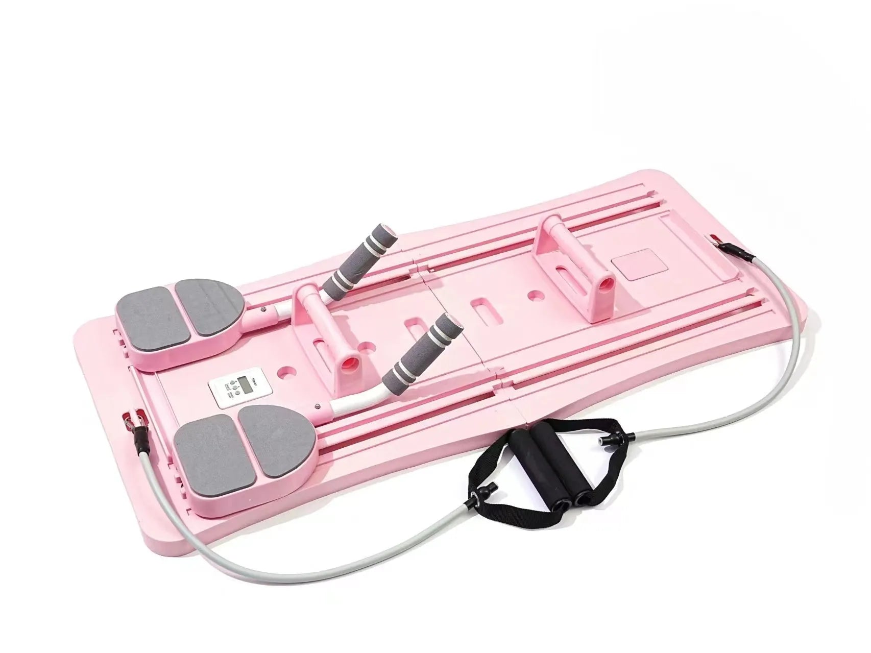 Purple foldable PP belly panel fitness board for core workouts on a floor.
