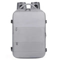 Large purple waterproof travel backpack for women with multiple compartments and an air pillow belt strap.
