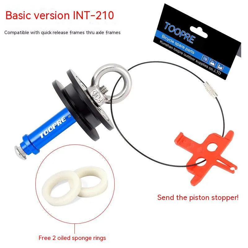 Aluminium bicycle chain holder and stopper tension tool for drivetrain cleaning and maintenance.