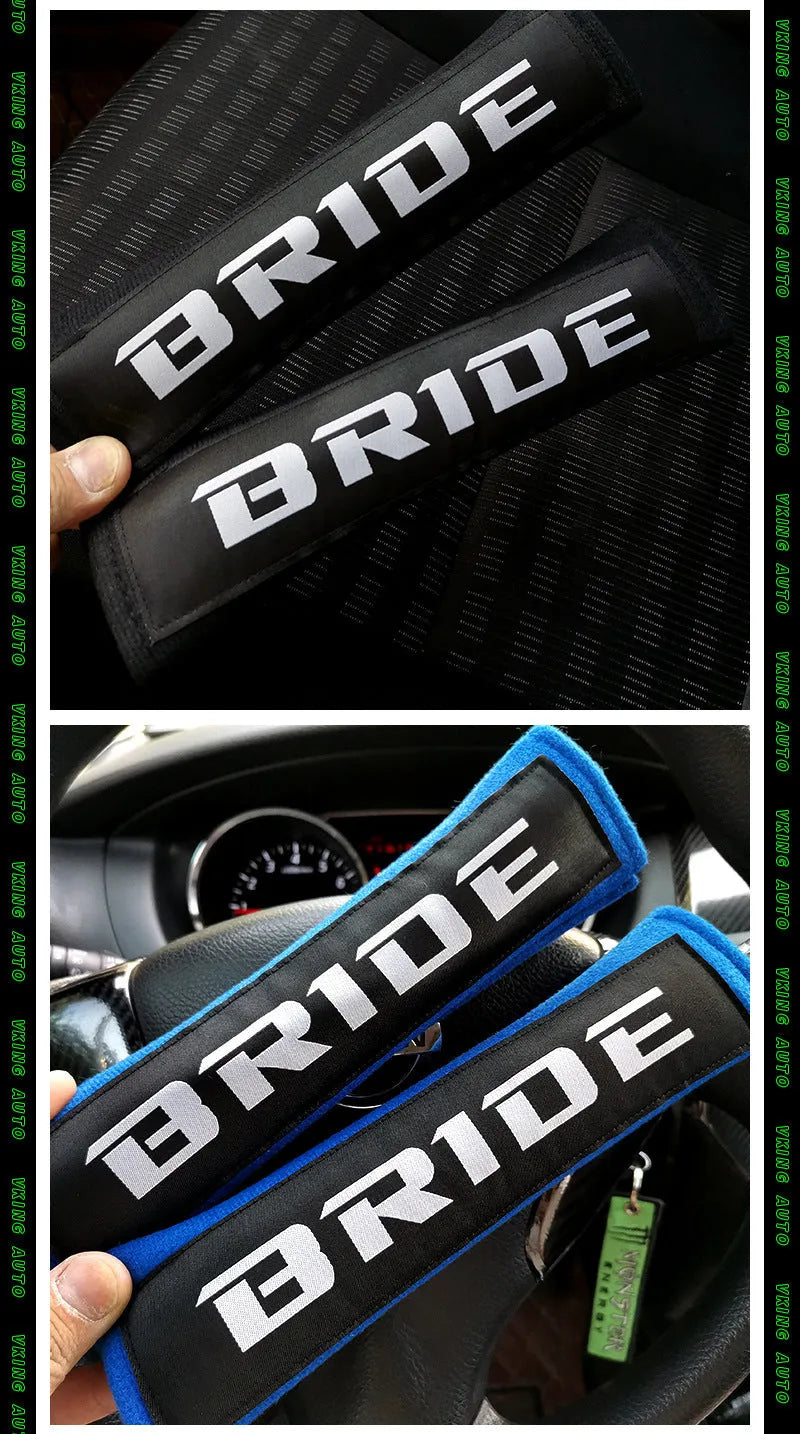 Car shoulder strap protection pads in cotton sponge material showing three colour options