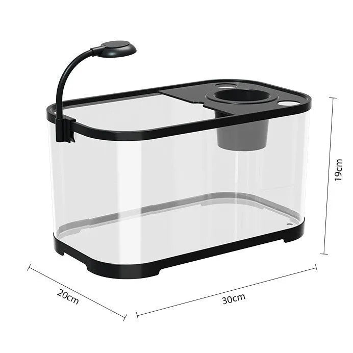 Desktop ecological landscape filter oxygen-making integrated fish tank in luxury white colour