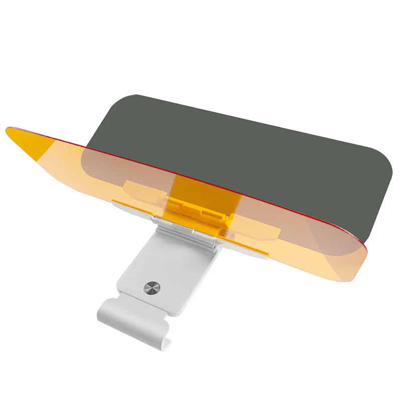 Anti-high beam car sun visor with acrylic lens and telescopic installation for universal vehicle fit