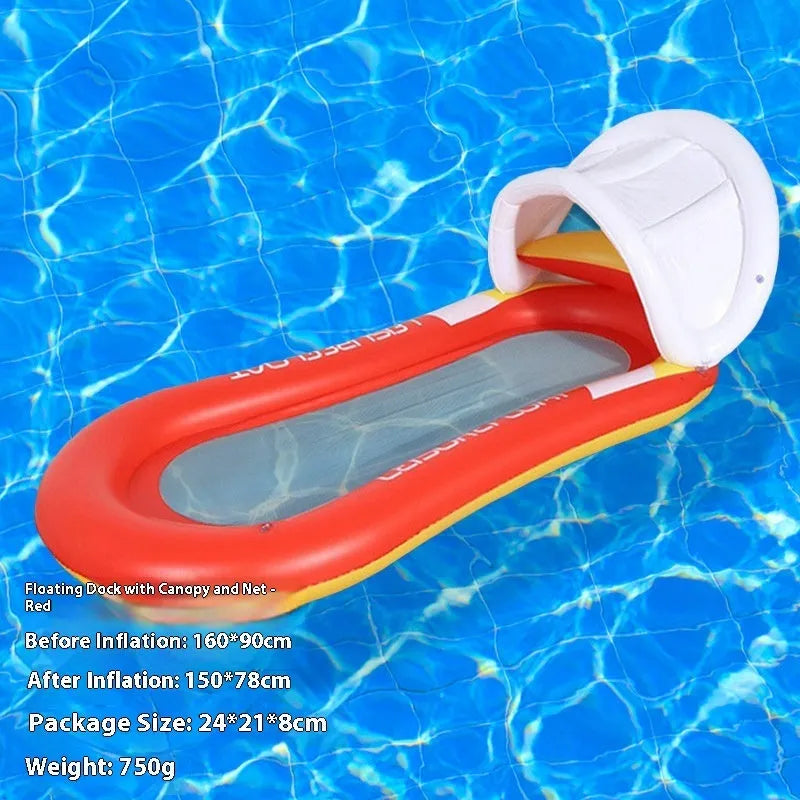 PVC inflatable floating row pool float in a choice of colours and designs including watermelon and flamingo.