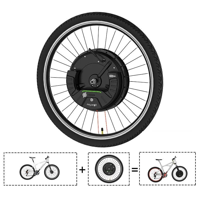 Micro-power bicycle conversion kit for 26-inch wheels with lithium battery and charger