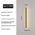 Outdoor LED strip wall lamp with wrought iron housing and 150cm length for garden lighting