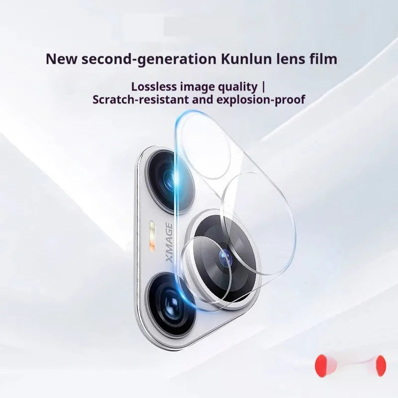 Huawei Pura80 series glass lens protector in all-in-one transparent colour with bare clip