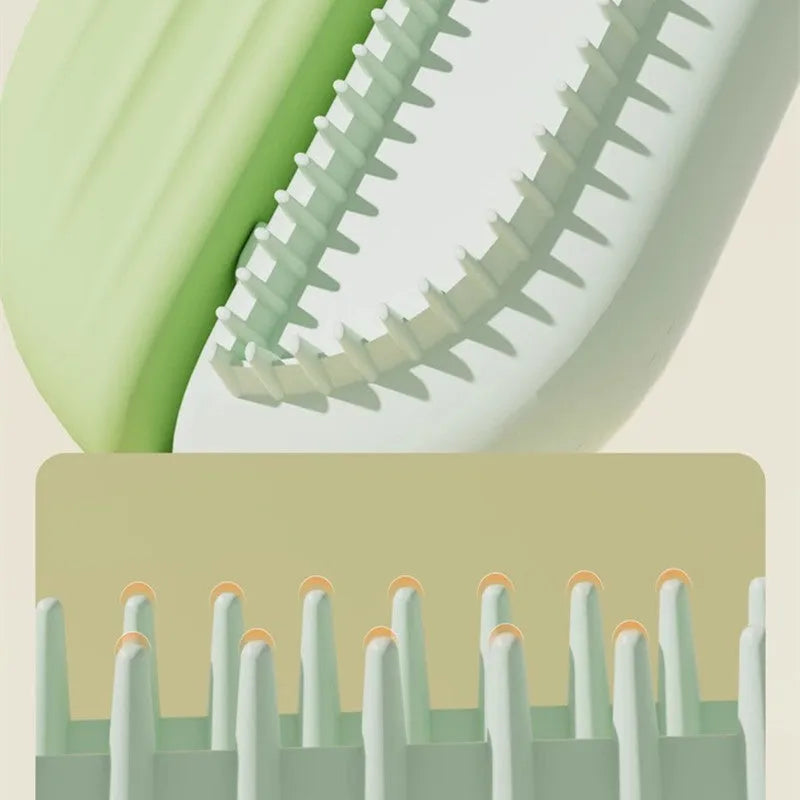 Blue pet comb with water tank for floating hair removal during dog and cat grooming
