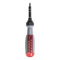 Ratchet two-way retractable screw bits set shaped screwdriver with magnetic tip and ABS handle