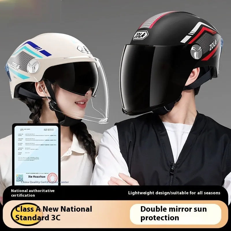 Children's 3C safety helmet in ABS construction with universal fit for motorcycle and bicycle riding