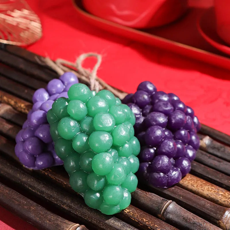Purple and green handmade grape soap bars for bathing