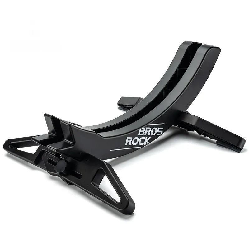 Black and green ABS plastic bicycle parking rack holder for road and mountain bike storage