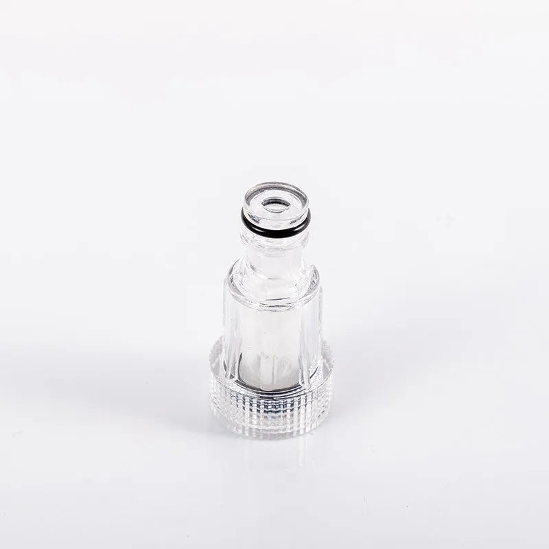 Transparent plastic inlet joint with filter screen for Karcher K2 to K7 pressure washers