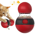 Rotating plastic cat toy with colourful super ball accessory showing 155mm diameter