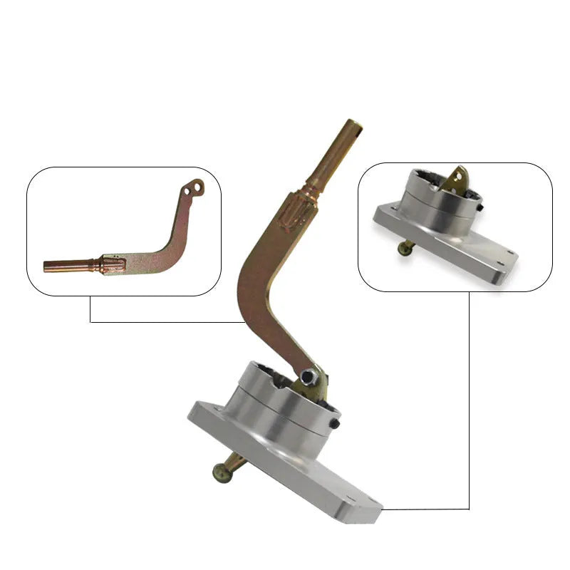 Silver aluminium alloy quick short rod shift lever for Horton vehicles