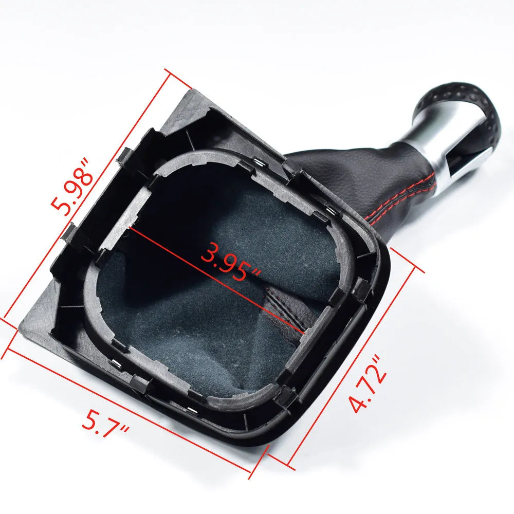 Manual gear lever dust boot handball with leather handle for Volkswagen Golf 5 6 7 models