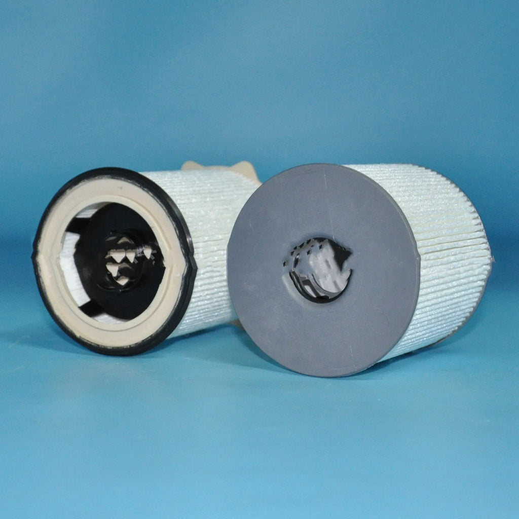 RAM 1500-5500 diesel truck fuel filter kit with white housing and chemical fibre filter element