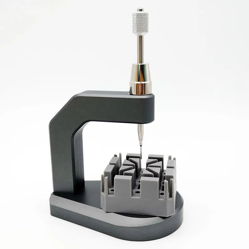 Silver tool steel press strap removal tool with blade for 0.50-1.60mm components.