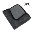 Grey 40x40cm square microfiber car wash and drying towel.